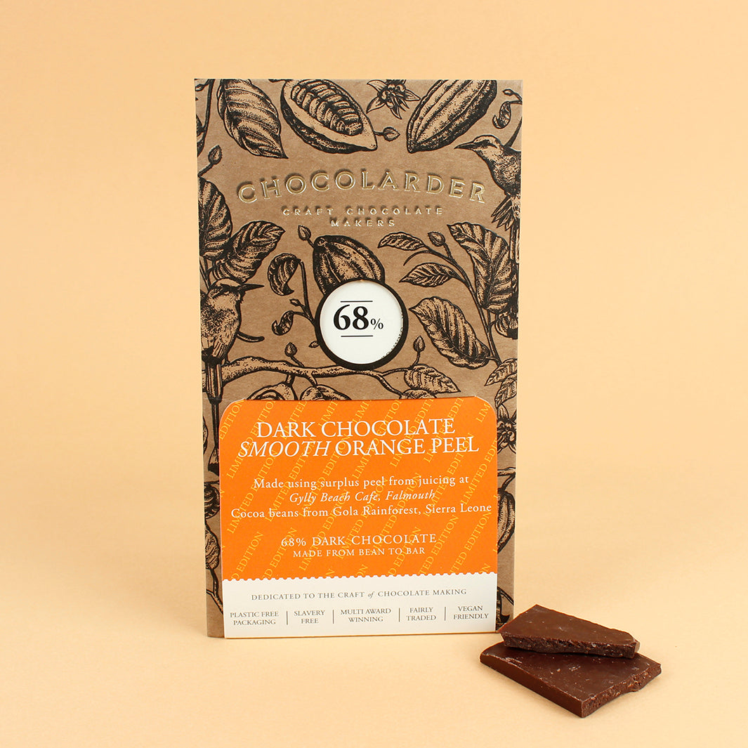 Smooth Orange Peel 68% Dark Chocolate Bar