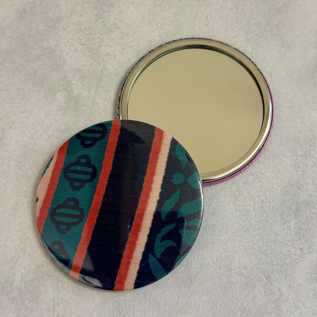 Fuli Recycled Sari Fabric Pocket Travel Mirror