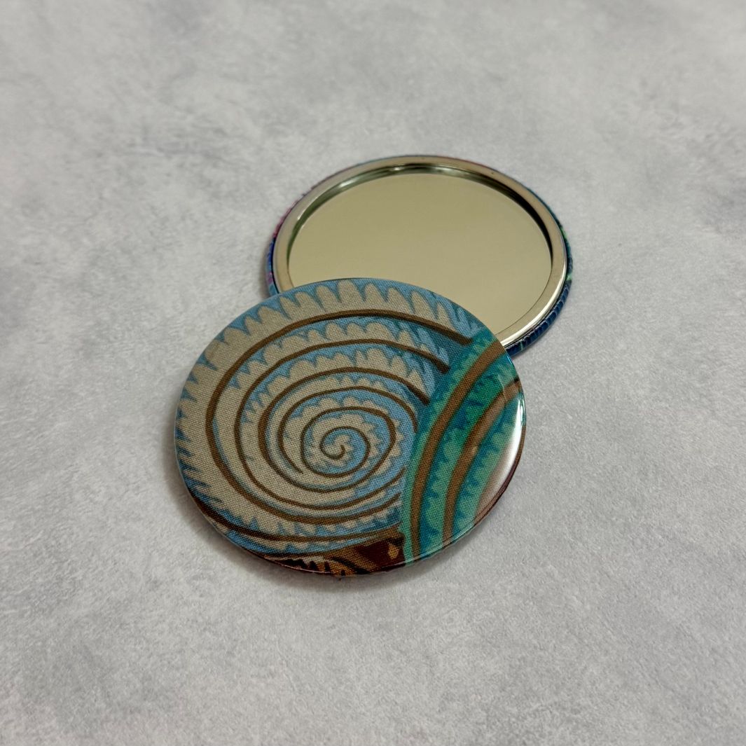 Fuli Kaffe Fassett Fabric Pocket Travel Mirror
