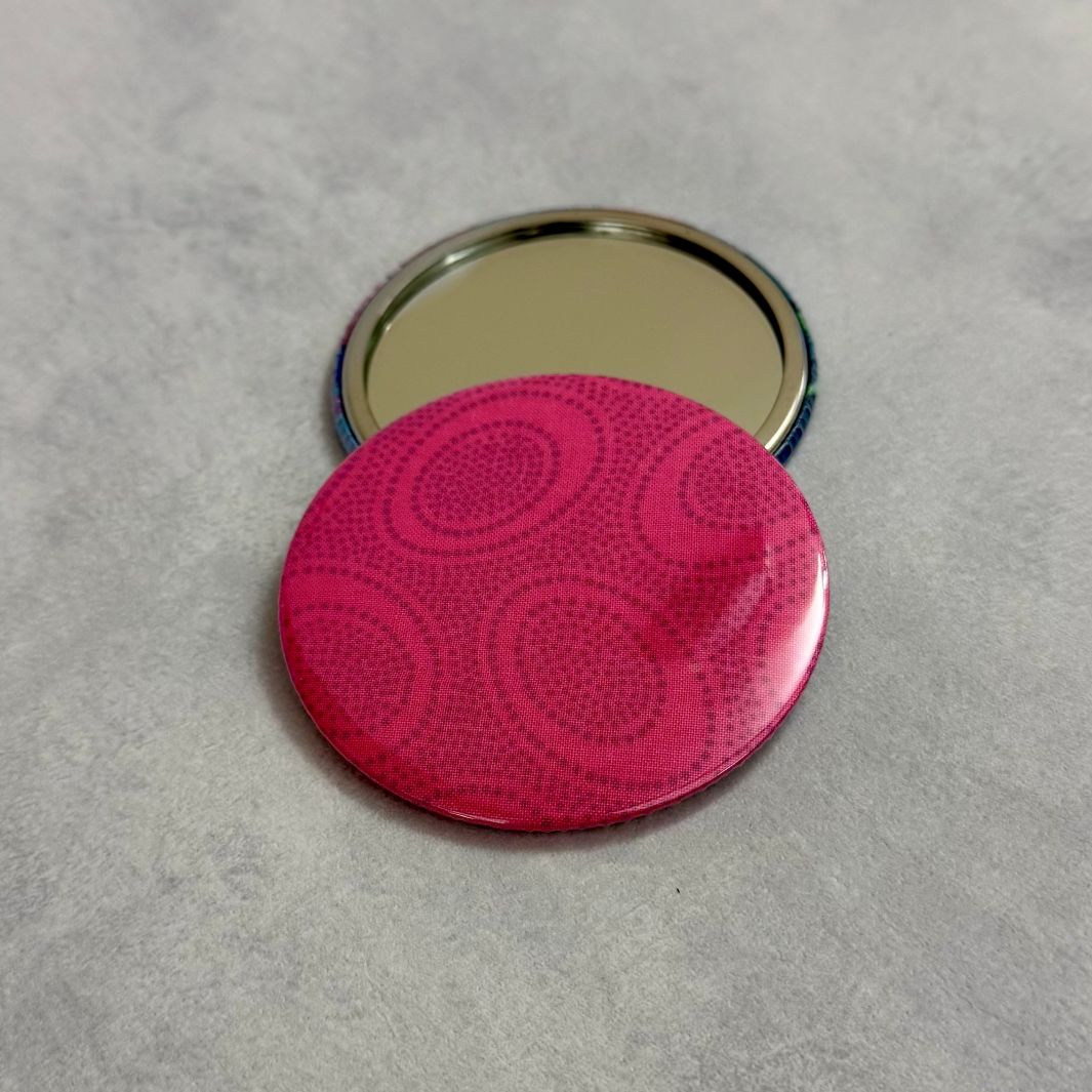 Fuli Kaffe Fassett Fabric Pocket Travel Mirror