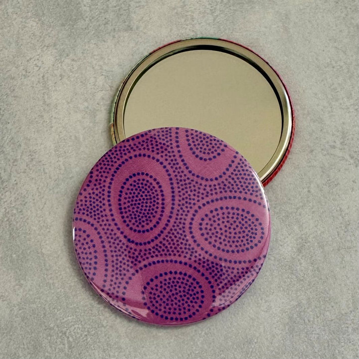 Fuli Kaffe Fassett Fabric Pocket Travel Mirror