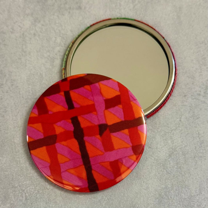 Fuli Kaffe Fassett Fabric Pocket Travel Mirror