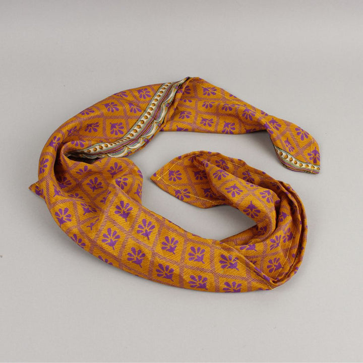Mohini Upcycled Sari Fabric Square Head/Neck Scarf