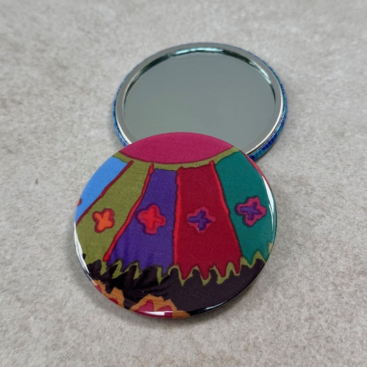 Fuli Kaffe Fassett Fabric Pocket Travel Mirror