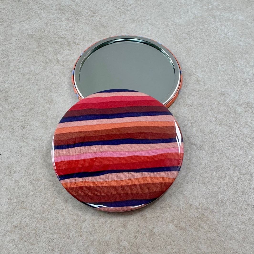 Fuli Kaffe Fassett Fabric Pocket Travel Mirror