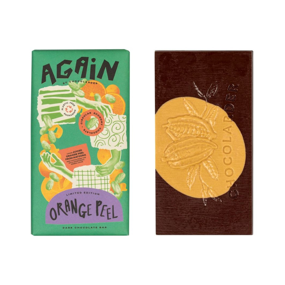 Again Orange Peel Dark Chocolate Bar