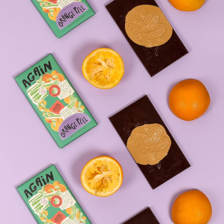 Again Orange Peel Dark Chocolate Bar