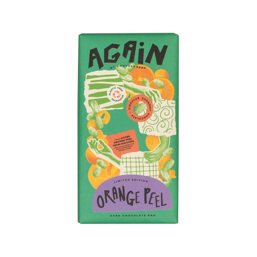 Again Orange Peel Dark Chocolate Bar