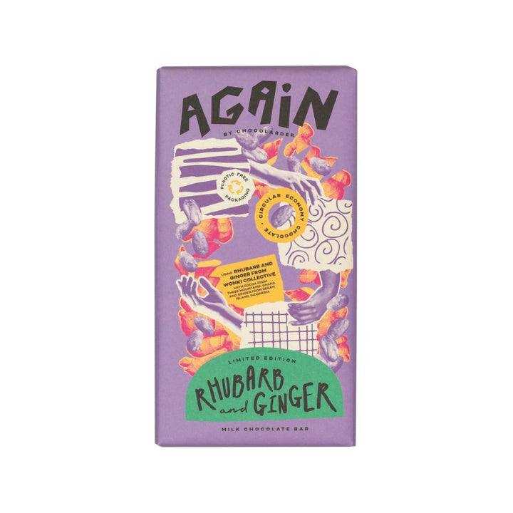 Again Rhubarb & Ginger Milk Chocolate Bar