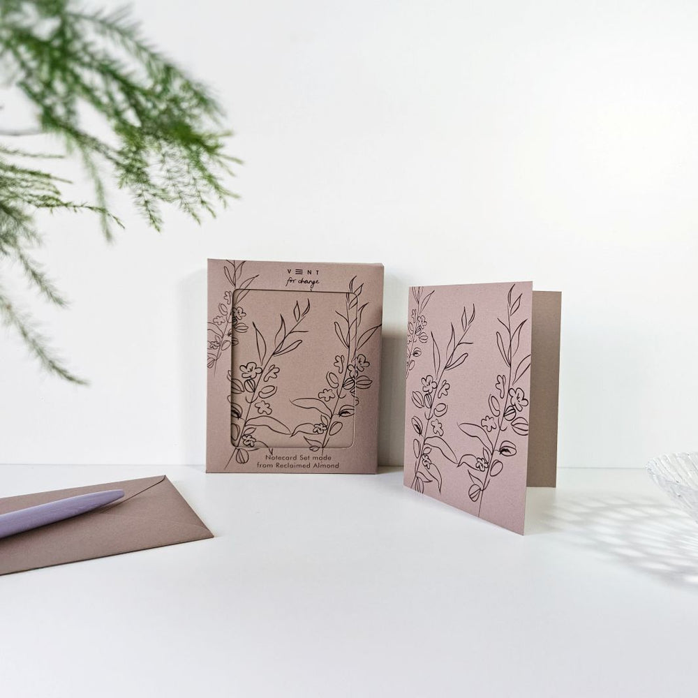 Recycled Almond A6 Notecards - Set of 10