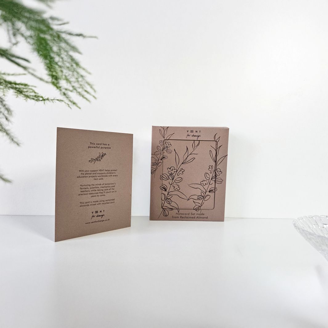 Recycled Almond A6 Notecards - Set of 10