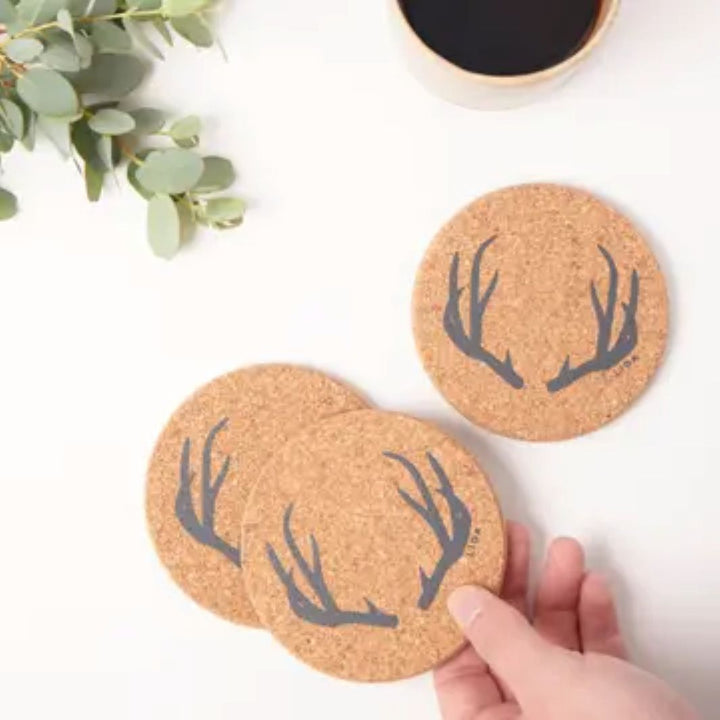 Cork Coaster | Antler