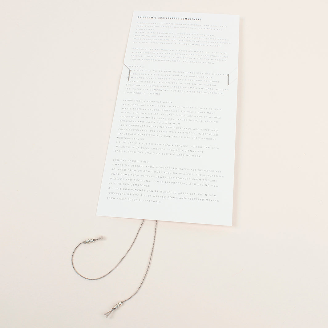 Rose Quartz Silk Charm Necklace - Star