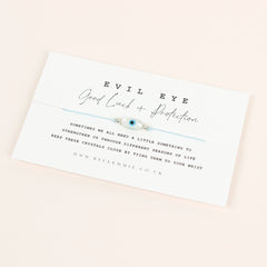 Evil Eye Tie-On Crystal Bracelet