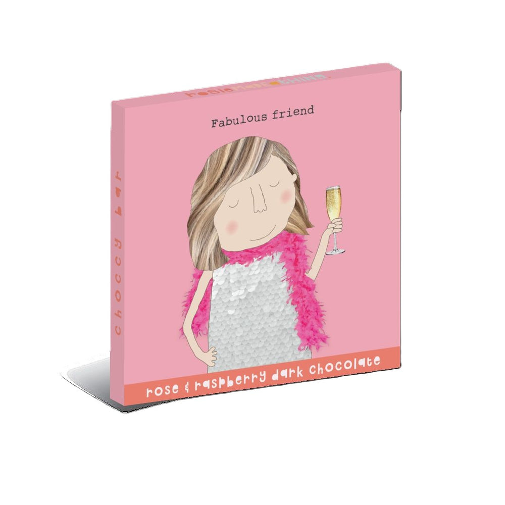 Rosie Made a Thing ‘Fabulous Friend’ Rose & Raspberry Dark Chocolate Bar