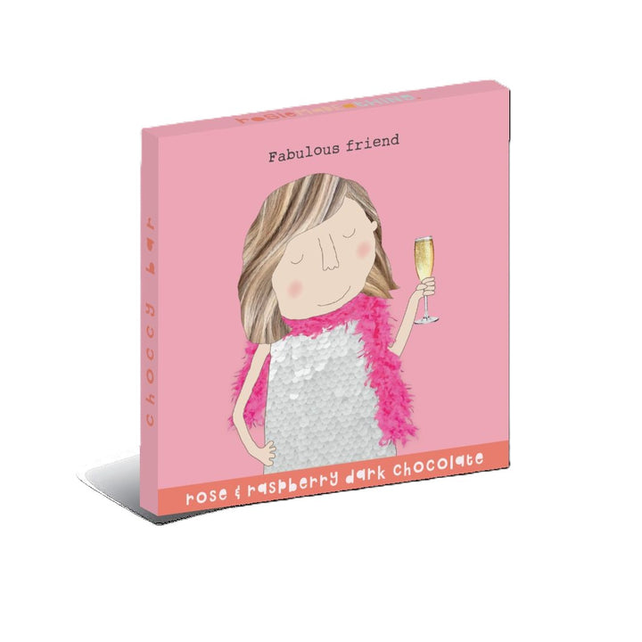 Rosie Made a Thing ‘Fabulous Friend’ Rose & Raspberry Dark Chocolate Bar