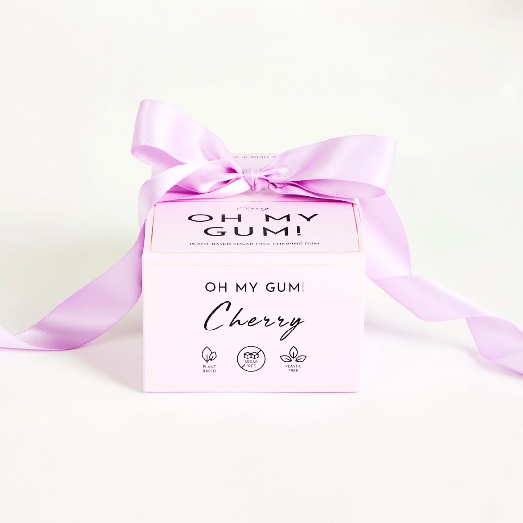 Cherry Plastic-Free Chewing Gum