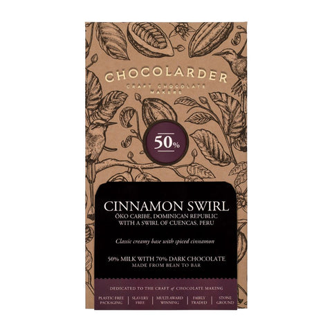 Cinnamon Swirl 50% Milk Chocolate Bar