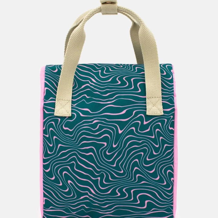 Lunch Bag - Contours Green & Pink