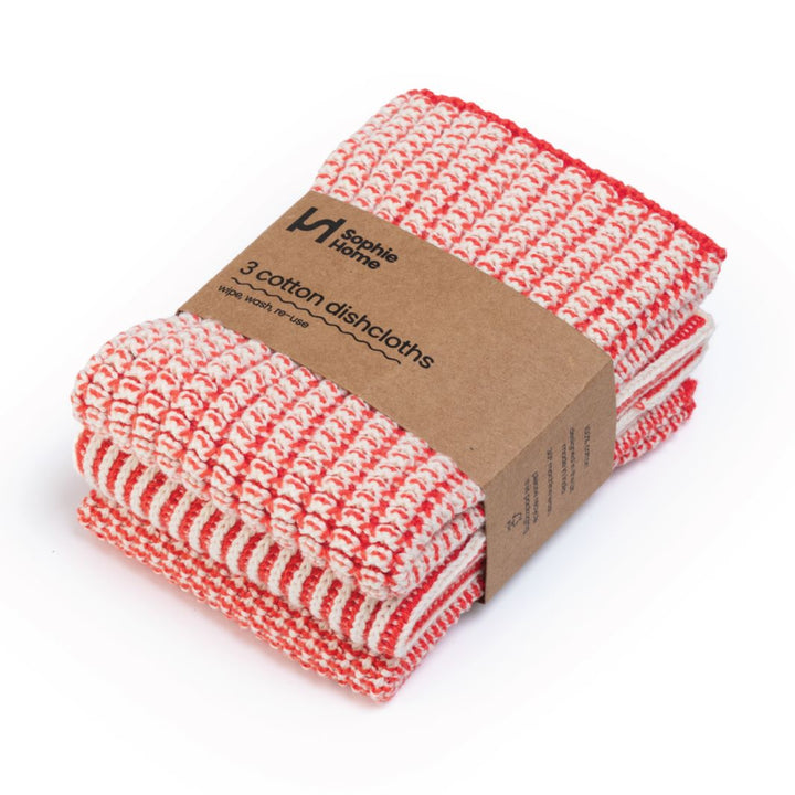 Reusable Cotton Dishcloths - Pack of 3