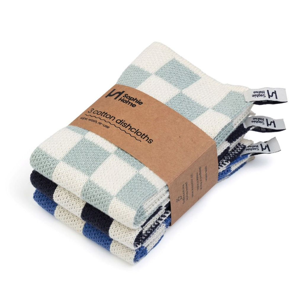 Reusable Cotton Dishcloths - Pack of 3