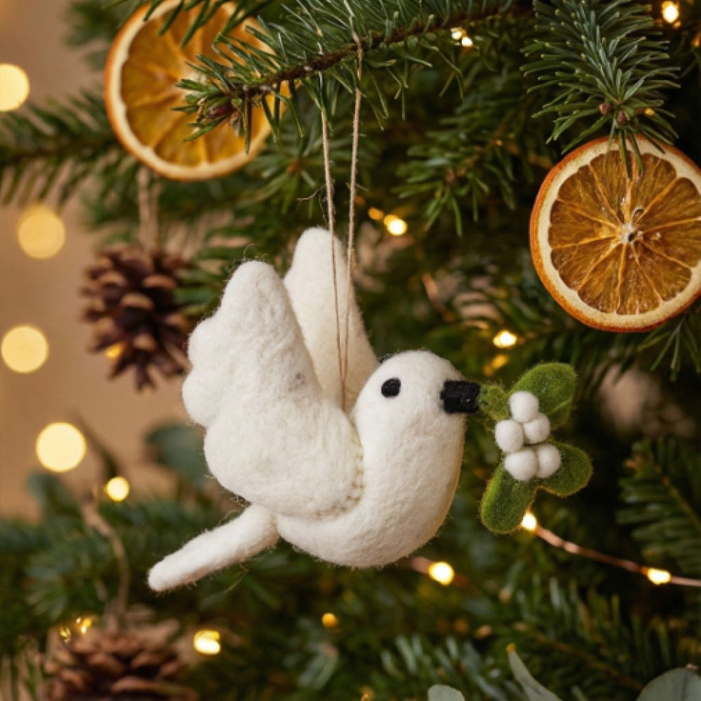 Felt Mistletoe Dove