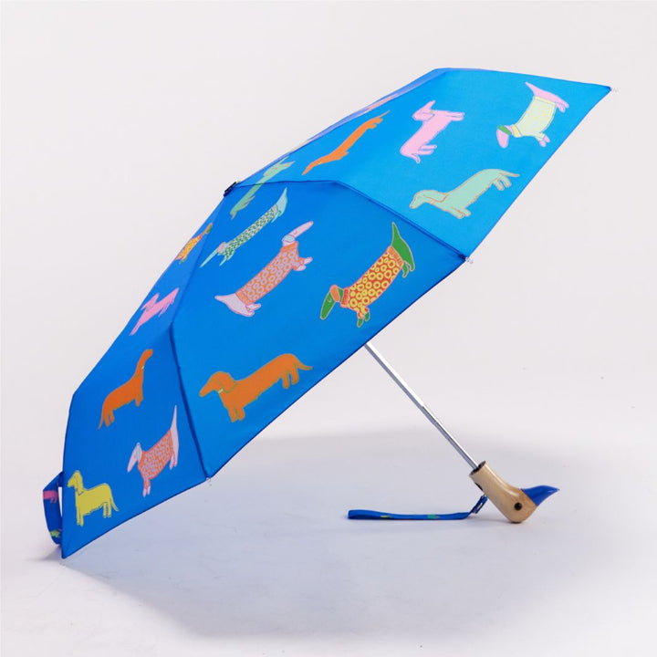 Dogs in Blue Duck Umbrella