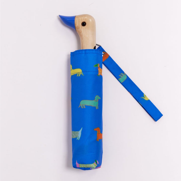 Dogs in Blue Duck Umbrella