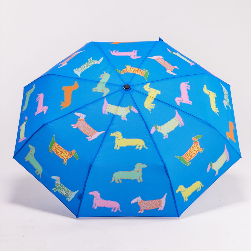 Dogs in Blue Duck Umbrella