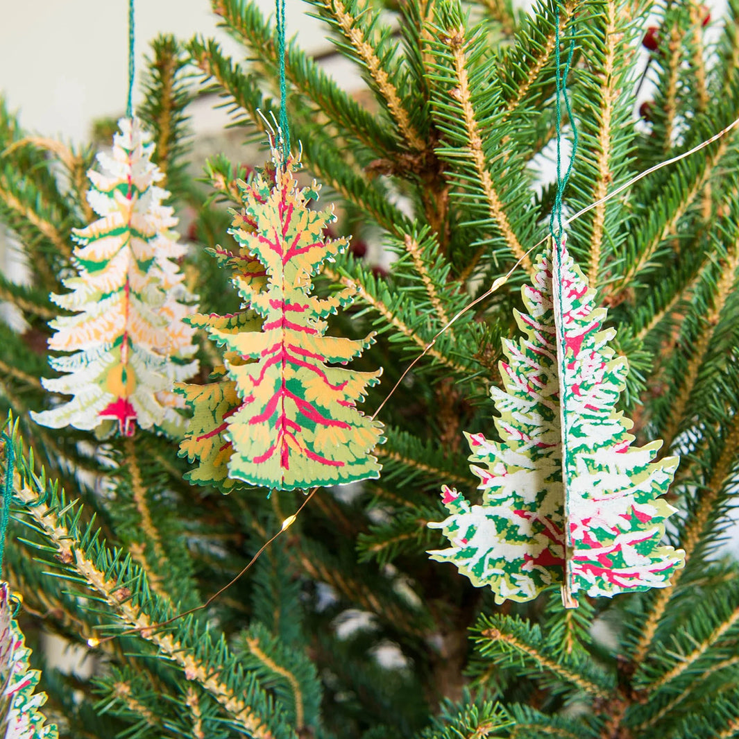 Forest Paper Ornaments - Pack of 4