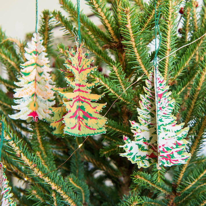 Forest Paper Ornaments - Pack of 4