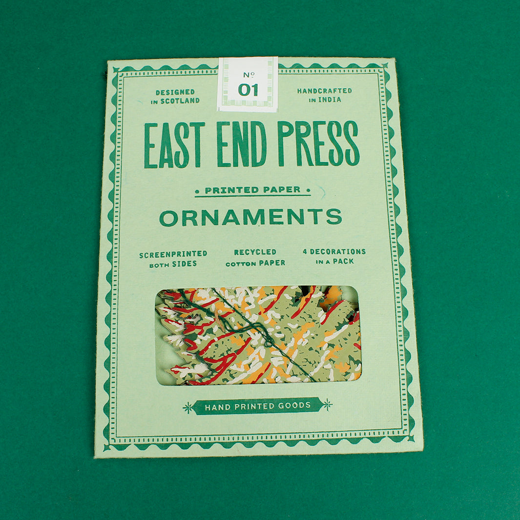 Forest Paper Ornaments - Pack of 4