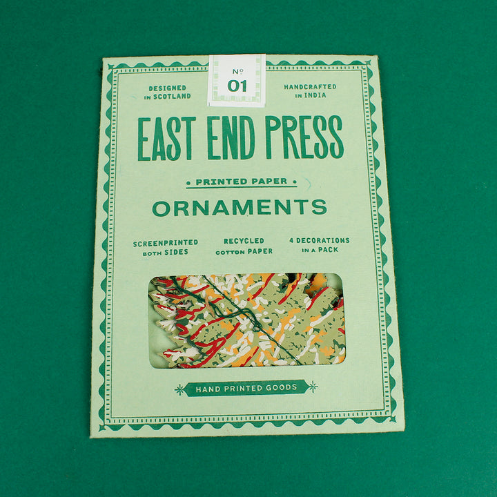 Forest Paper Ornaments - Pack of 4
