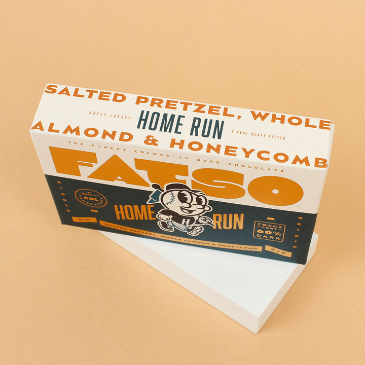 Home Run 60% Dark Chocolate Bar - Salted Pretzel, Whole Almond & Honeycomb