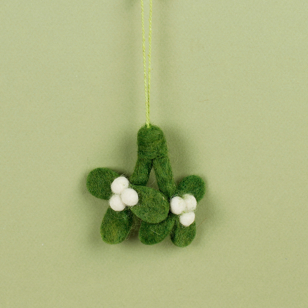 Mini Felt Mistletoe Sprig - Set of 3