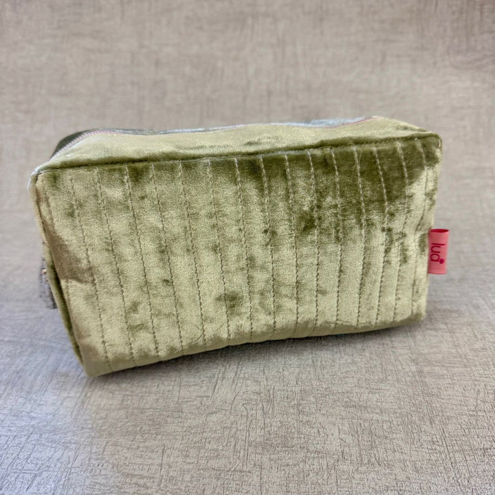 Quilted Velvet Cosmetic Bag