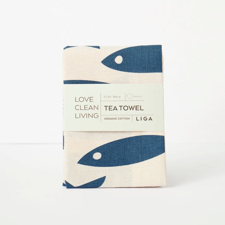 Organic Tea Towel | Fish