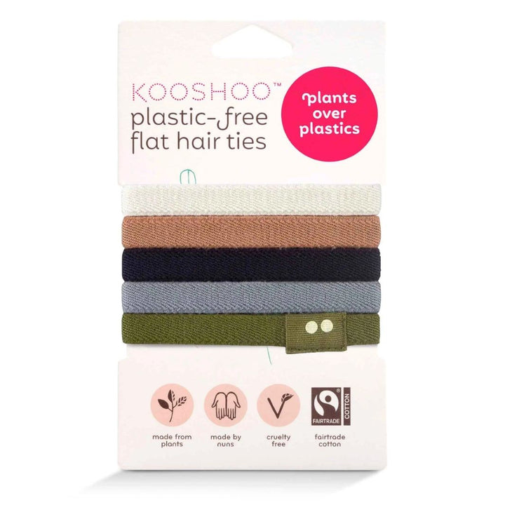 KOOSHOO Flat Plastic-Free Hair Ties – Classics