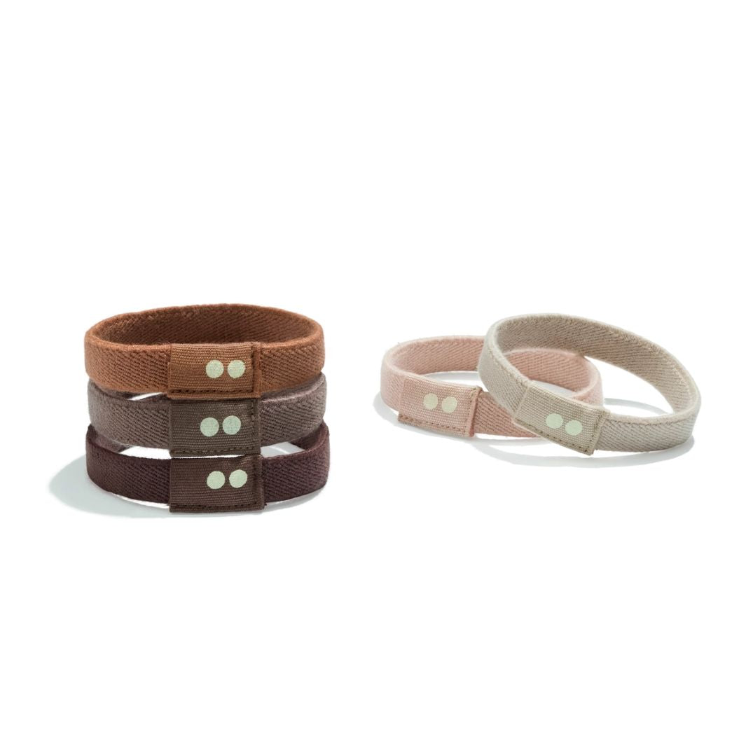KOOSHOO Flat Plastic-Free Hair Ties – Earth Tints