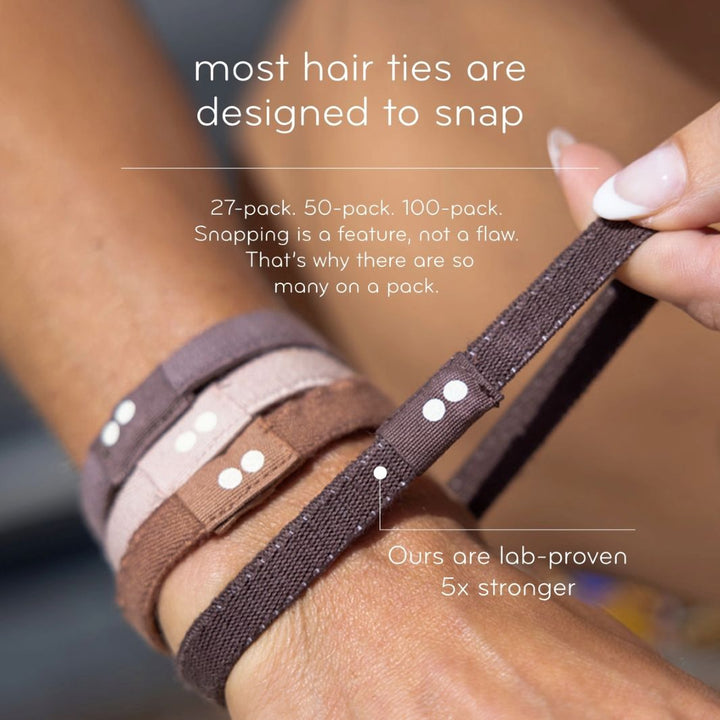 KOOSHOO Flat Plastic-Free Hair Ties – Earth Tints