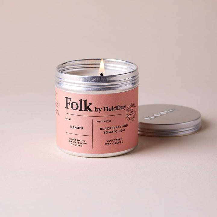 Folk Tin Candle