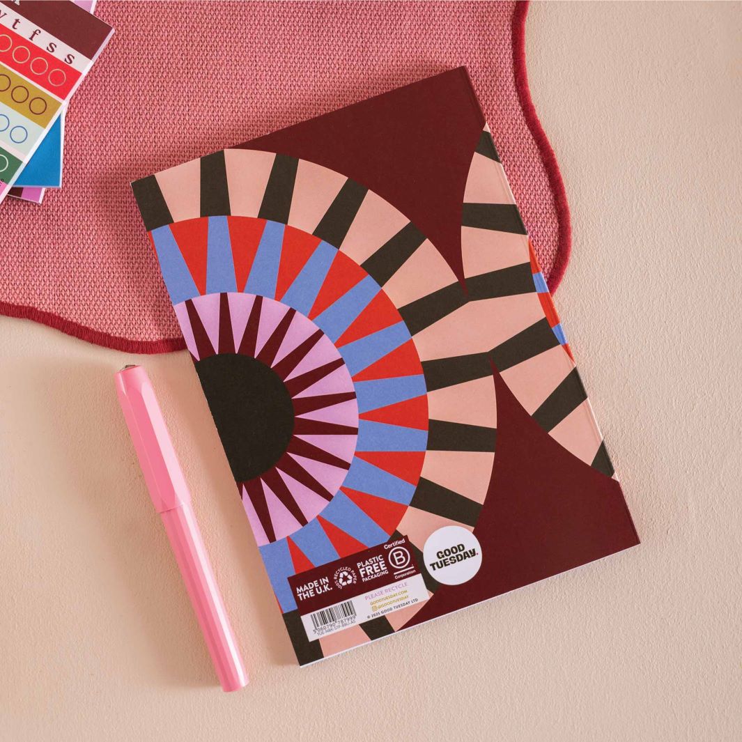 A5 Boho Burst Lined Notebook