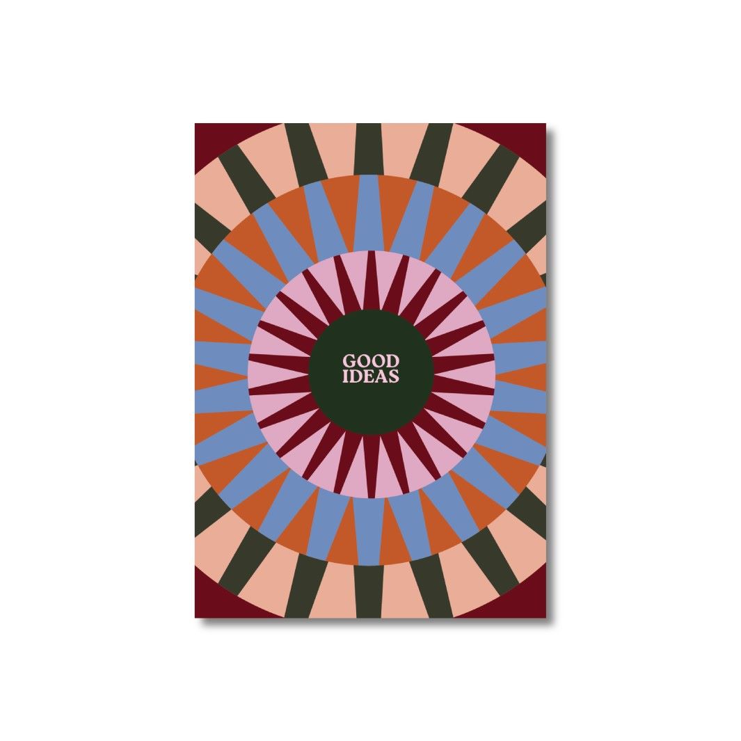 A5 Boho Burst Lined Notebook