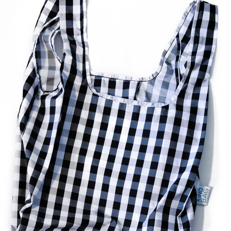 Black & White Gingham Reusable Bag