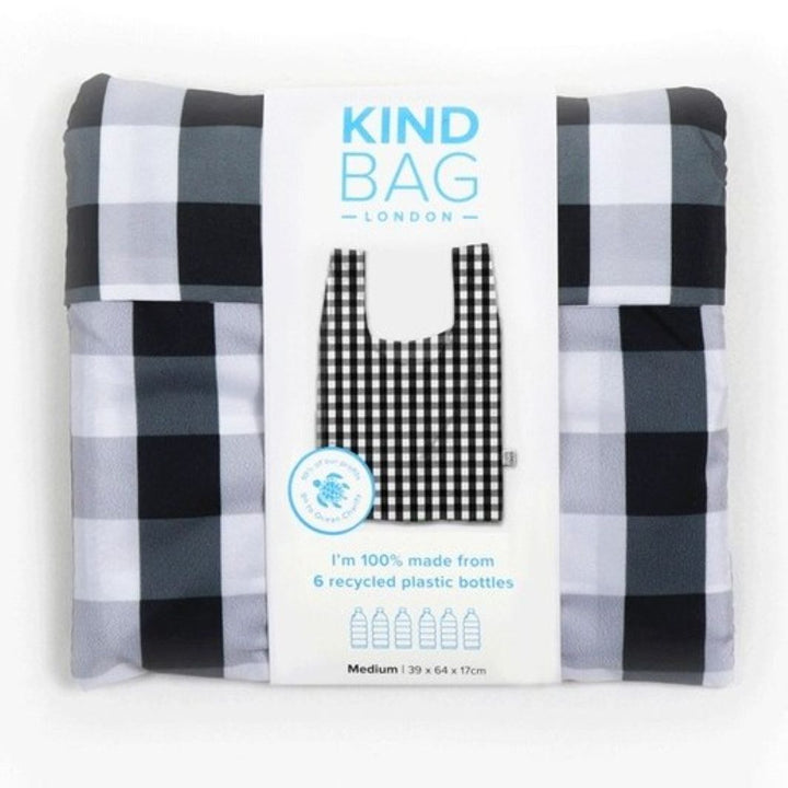 Black & White Gingham Reusable Bag