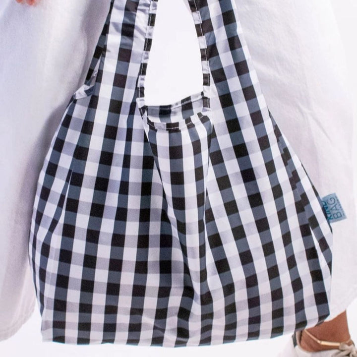Black & White Gingham Reusable Bag