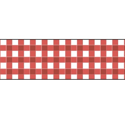 Red Gingham Paper Tape - 50m