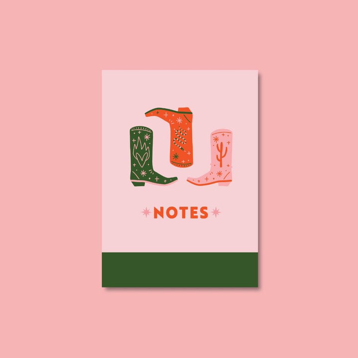 A5 Cowboy Boots Lined Notebook