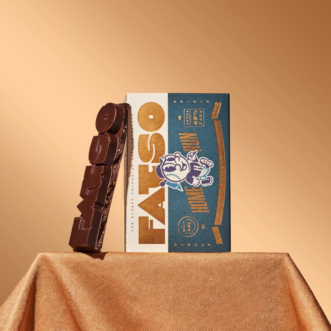 Home Run 60% Dark Chocolate Bar - Salted Pretzel, Whole Almond & Honeycomb