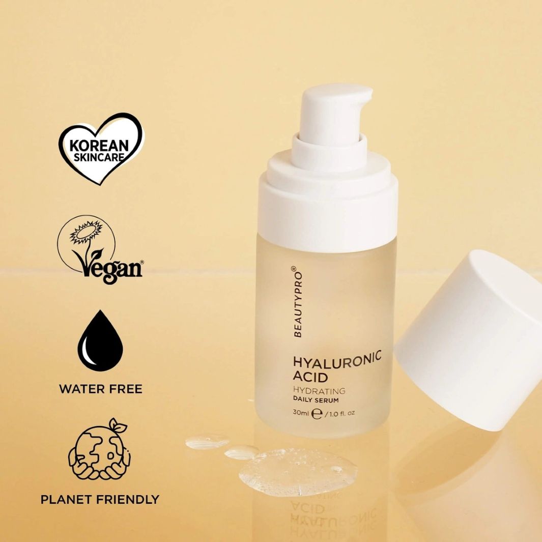Hyaluronic acid hydrating serum with dropper – 30ml vegan skincare